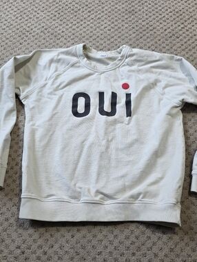 Cream OUI Graphic Sweatshirt